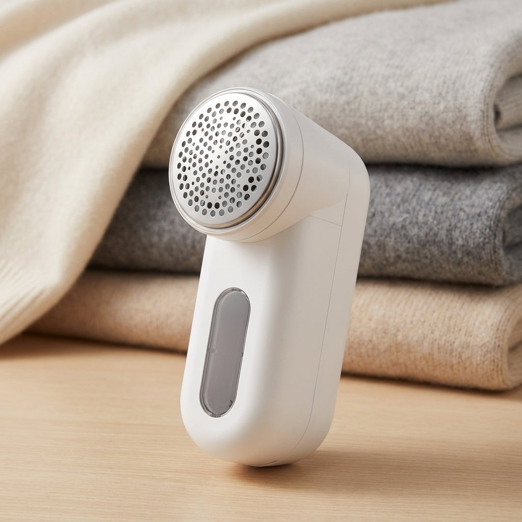 Vit LintFix noppborttagare på textil